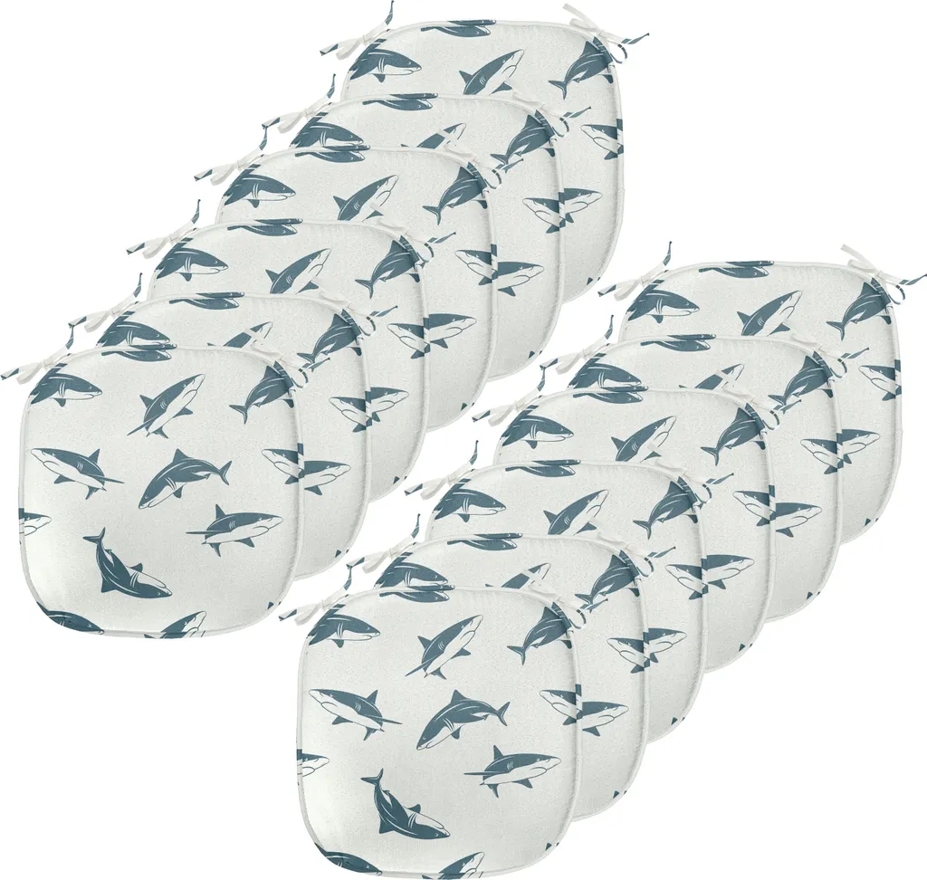 Cuscini Sedie ABAKUHAUS Impermeabili 12pz - Tema Mare Blu-Grigio