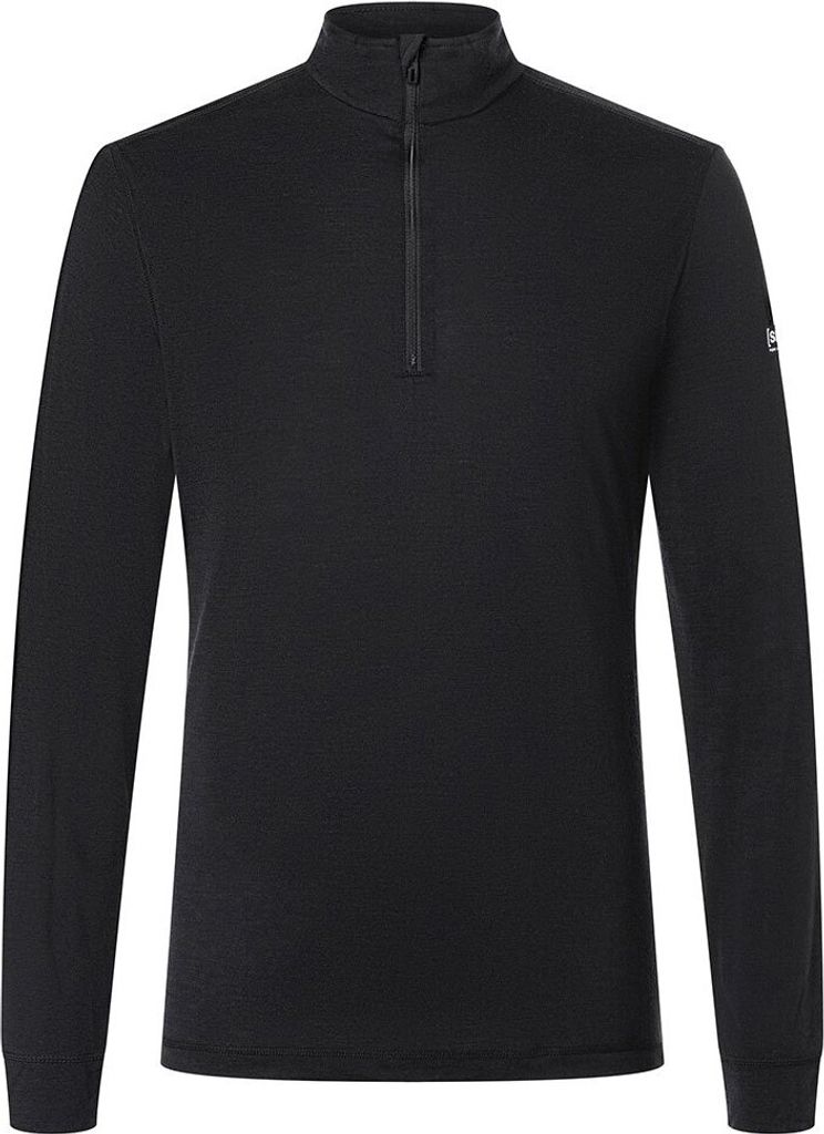 Super.natural Tundra175 Halbreißverschluss-langarm-t-shirt Schwarz L Mann Schwarz L