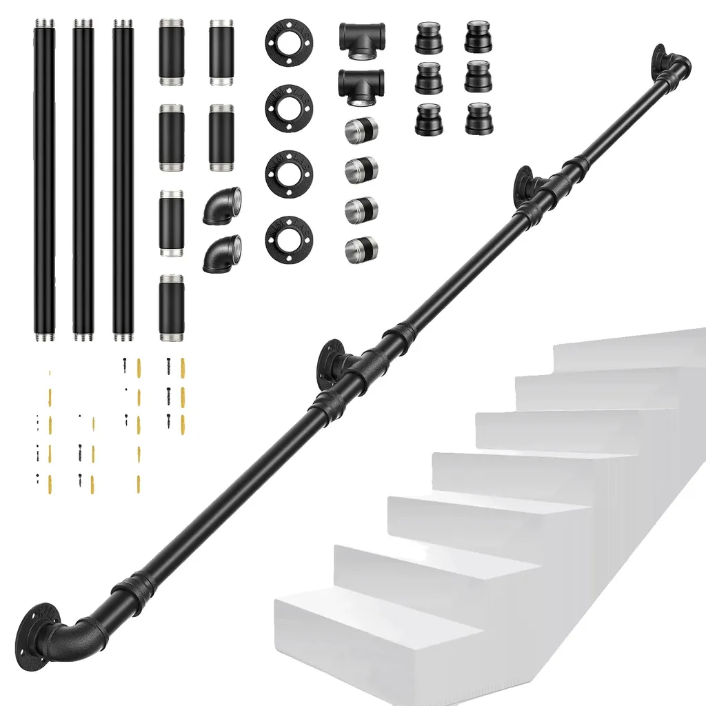 Main courante escalier sécurisée, rampe fer forgé 3m contre les chutes