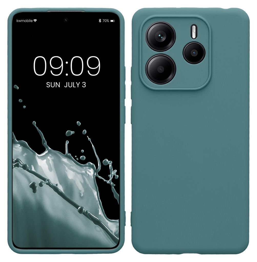 kwmobile Handyhülle für Xiaomi Redmi Note 14 5G (Nicht für 4G) Hülle - weiches Handy Silikon Case - Schutzhülle Cover - Arctic Night