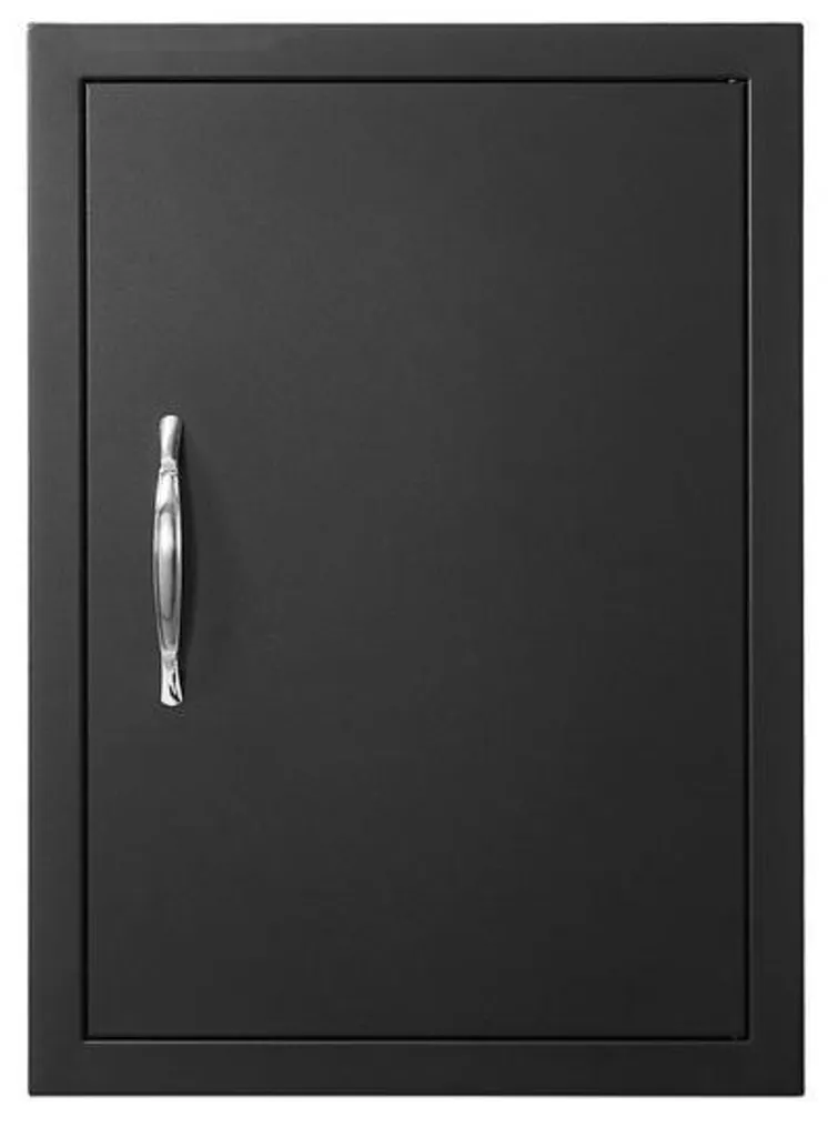 Porte îlot de cuisson 415x570 noire : finissez votre cuisine d'été