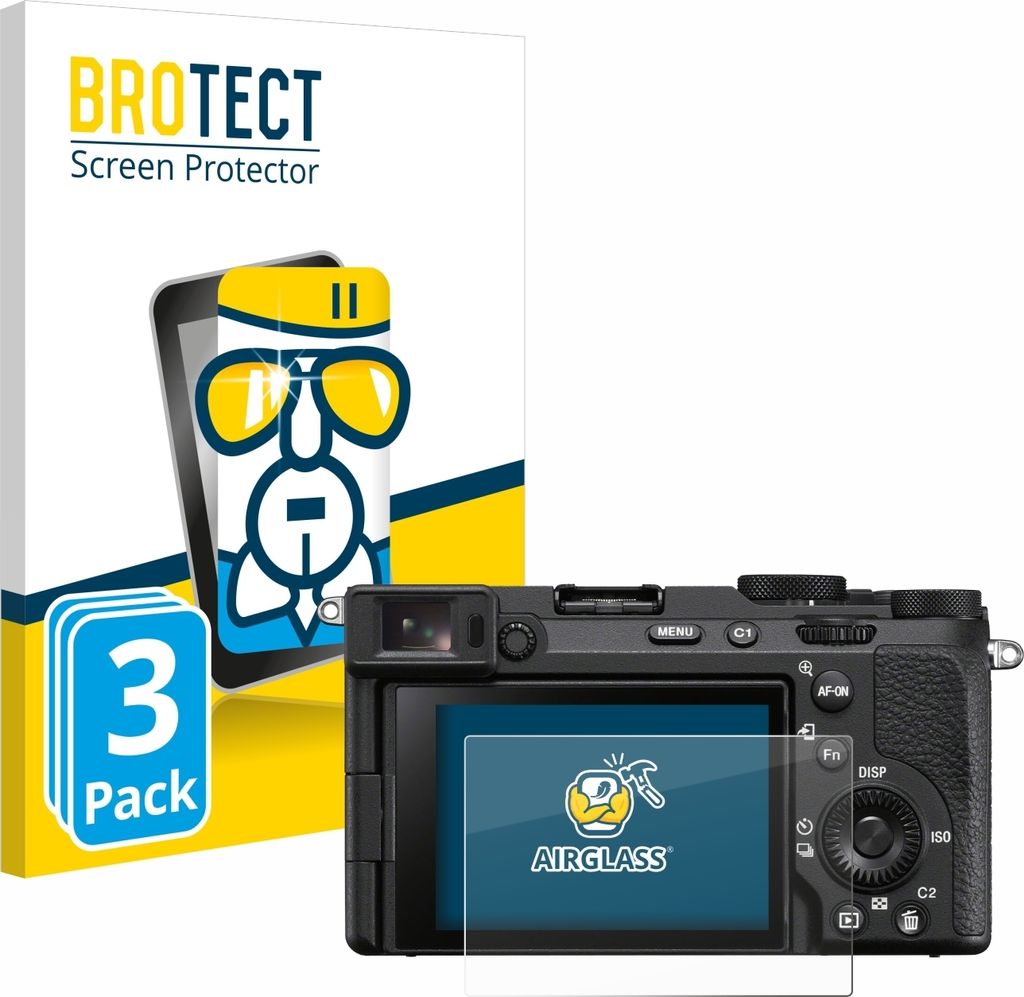 3x BROTECT Schutzglas für Sony Alpha 7CR Schutzfolie Panzer Folie Glas Display Schutz klar