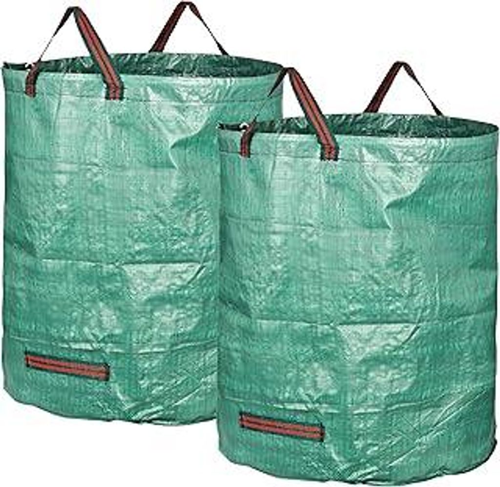 GardenMate 2X 272l Gartensack Laubsack Gartenabfallsack stabil - Gartensäcke für Gartenabfälle - Laubsäcke Rasenschnitt - Grünschnittsäcke fa...