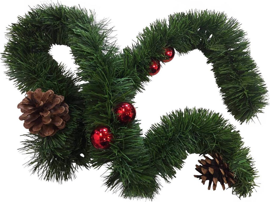 Weihnachtsdekoration Dtaylo, Weihnachtsdekor, Weihnachtsornament, Festliche Dekoration, Italy, 800x8 h8 cm, Grün und Rot