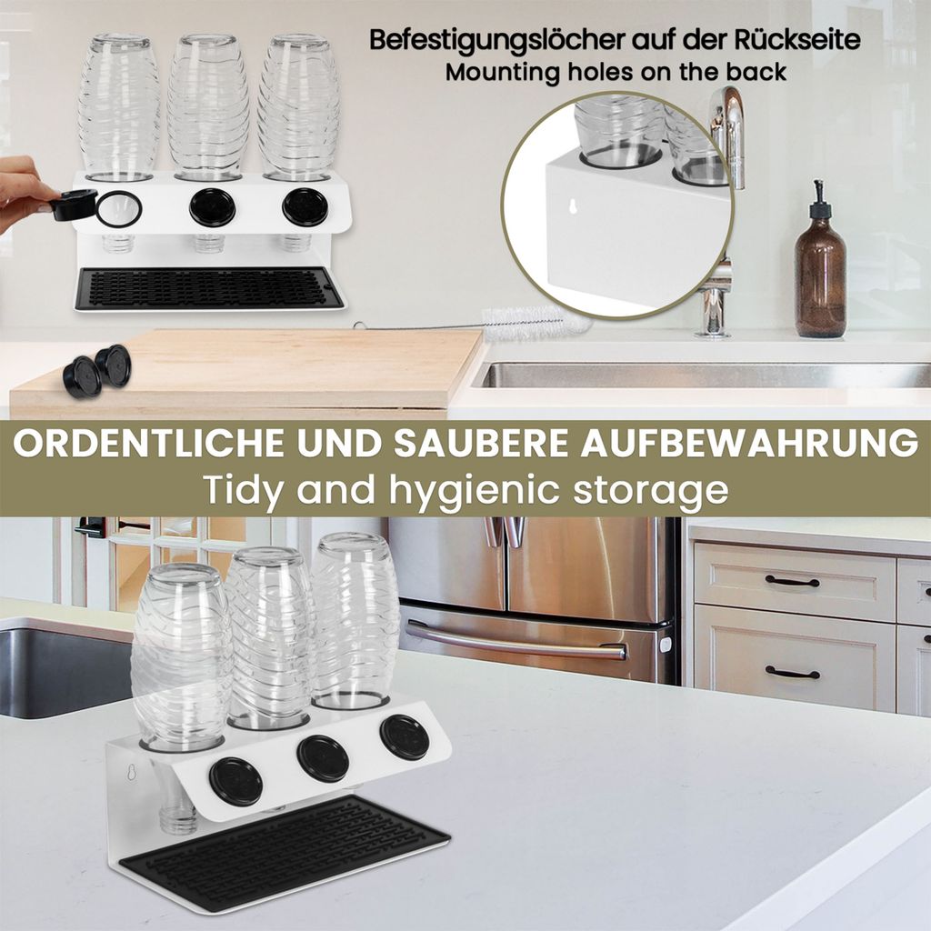 NATUMO® Flaschenhalter für SodaStream, 3er Flaschenständer Produktbild 6