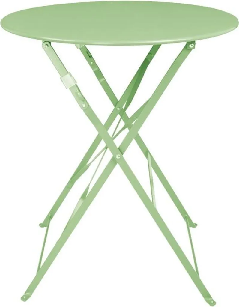 Tavolo Pieghevole Bolero Rotondo Acciaio Verde Chiaro 595mm | Esterno Bar