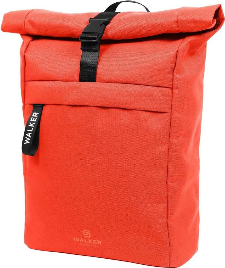 Walker Schulrucksack Roll Top Kunstfaser rot