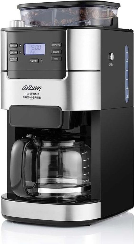 ARZUM AR3092 Brewtime Fresh Grind Filterkaffeemaschine Kaffeemaschine mit Mahlwerk