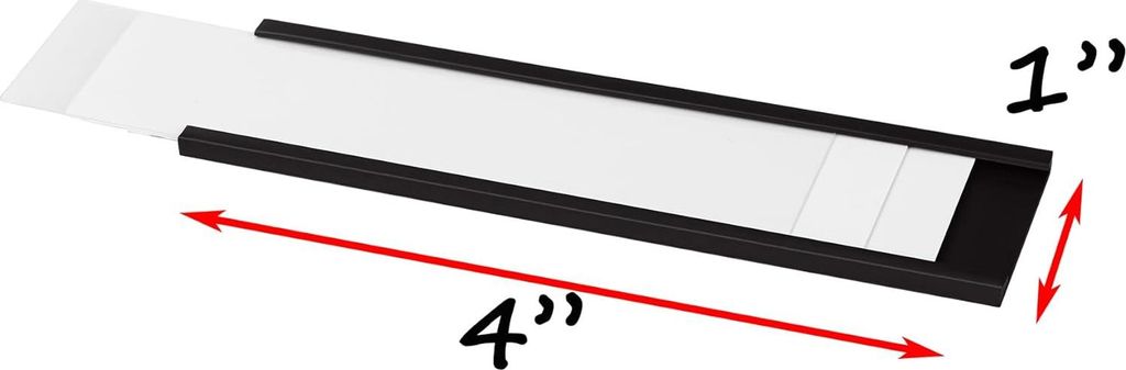 Magnetische Etikettenhalter - beschreibbar - 50 Stück - 25,4 mm x 100 mm
