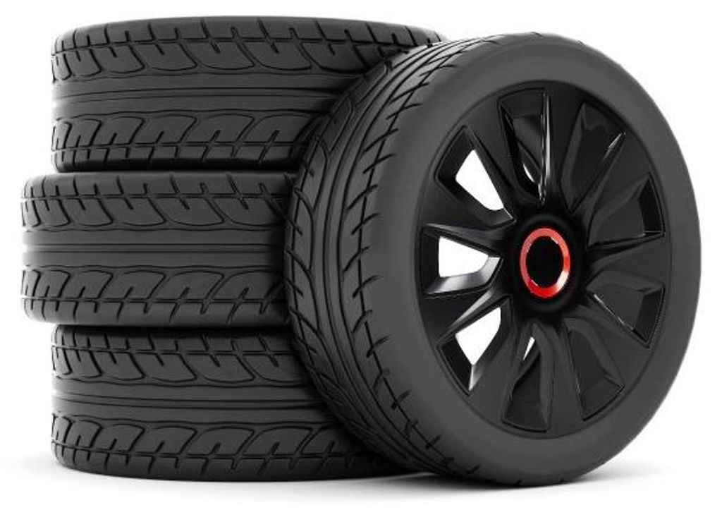 15" Zoll Radkappe Schwarz Rot Radzierblende Radblende für Produktbild 