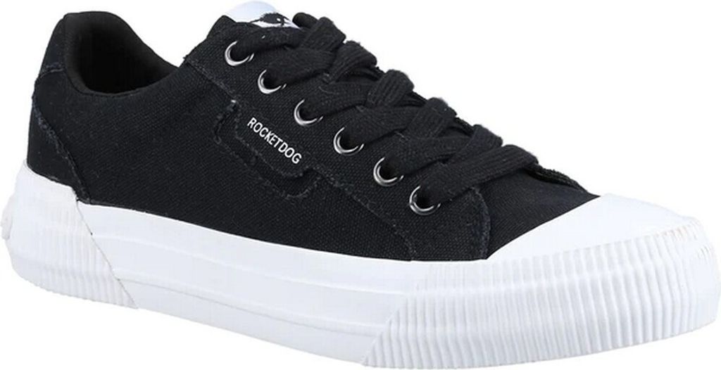 Rocket Dog - Damen Sneaker "Cheery 12A", Canvas FS9759 (37 EU) (Schwarz)