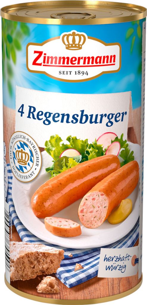 Regensburger von Zimmermann (Würstchen / 4 Stück / 250 g) Produktbild 