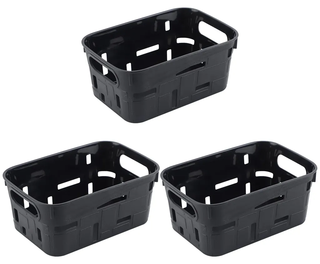 Lot de 3 Paniers de Rangement 19,5x12,5x8 cm pour Organiser la Maison