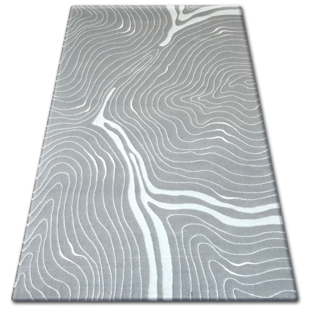 Tapis de Passage Moderne PATARA en Acrylique Doux - Gris et Sable