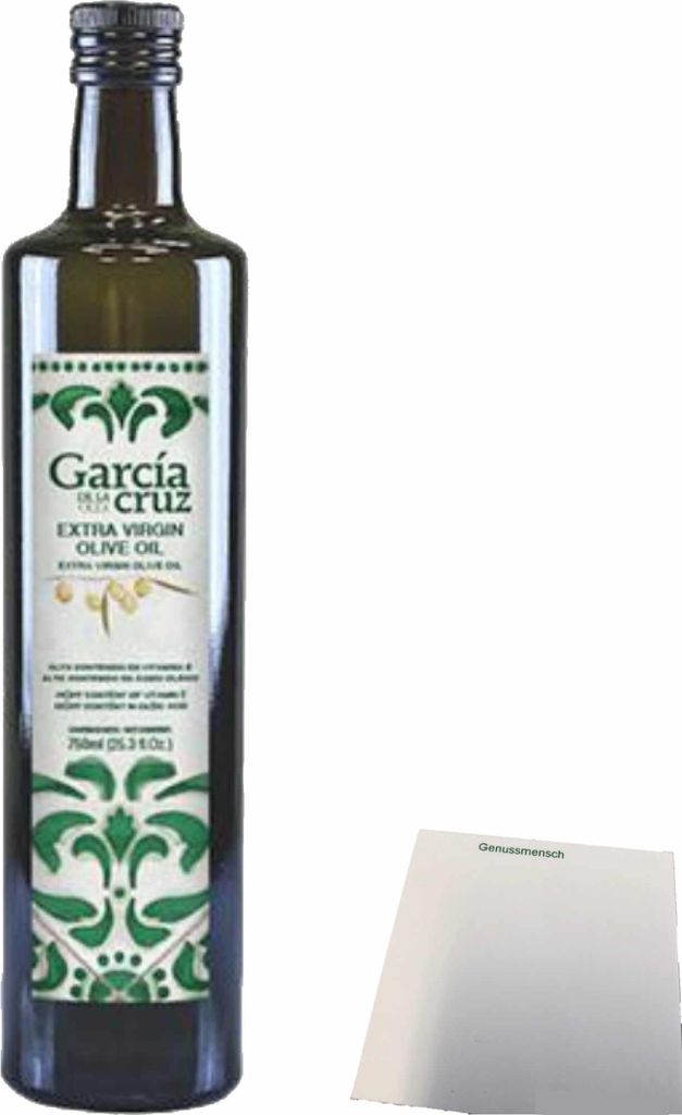 Garcia de la Cruz Extra Virgin Olive Oil Natives Olivenöl (750ml Flasche) + usy Block