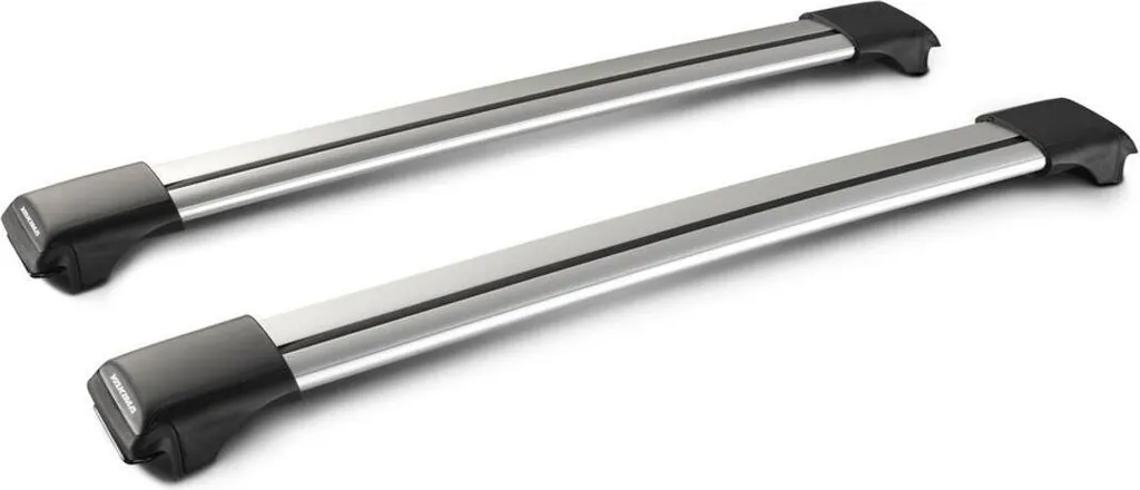 Barres de toit Yakima sans sifflement pour rails mixtes alu 79+85 cm