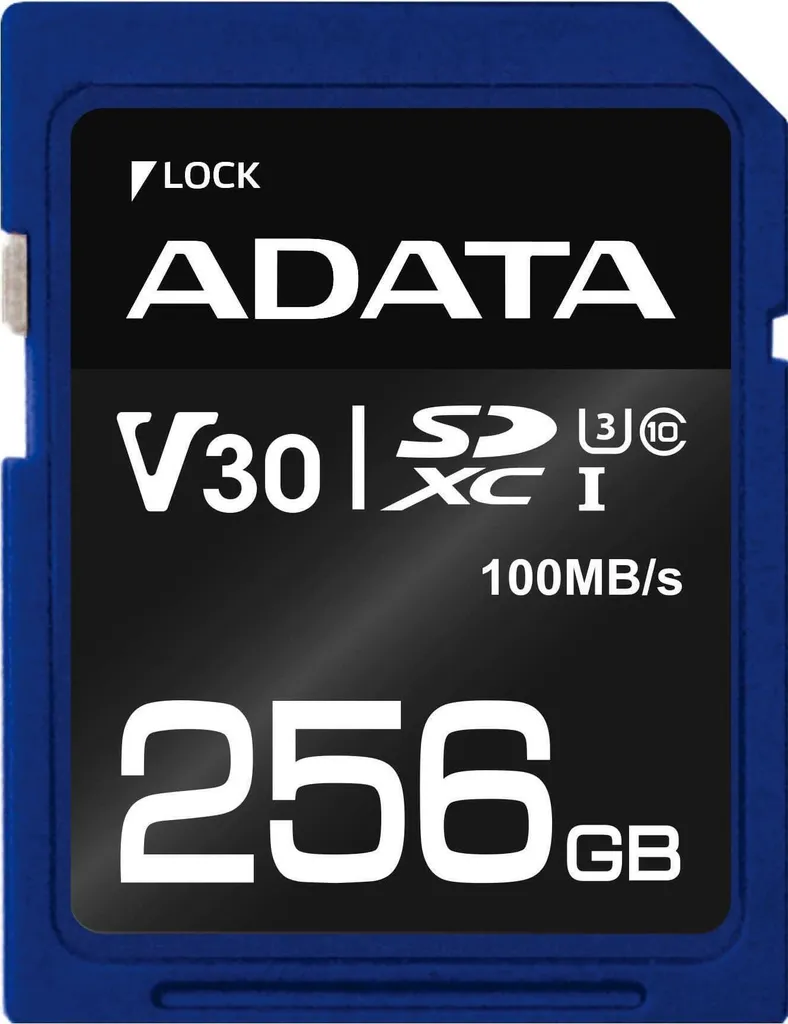 Carte mémoire SDXC 256 Go ADATA pour éviter les saccades en vidéo