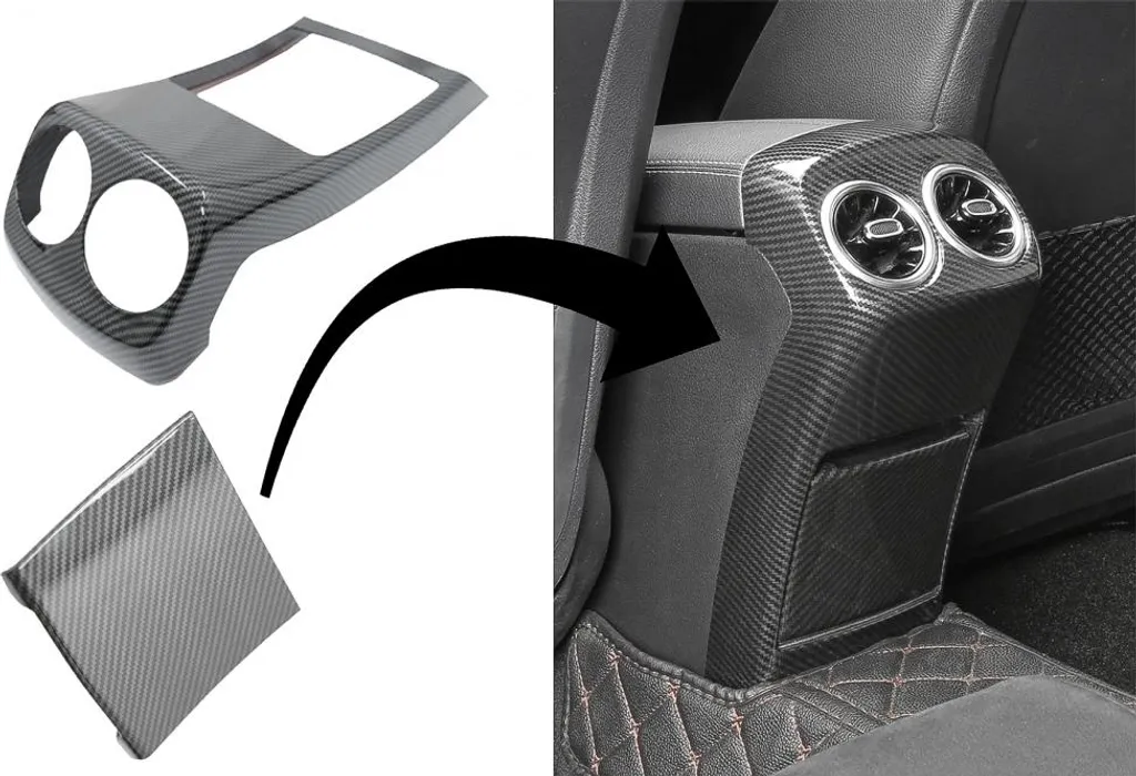 Accessoire carbone Mercedes W177 V177 : habillage sortie air accoudoir