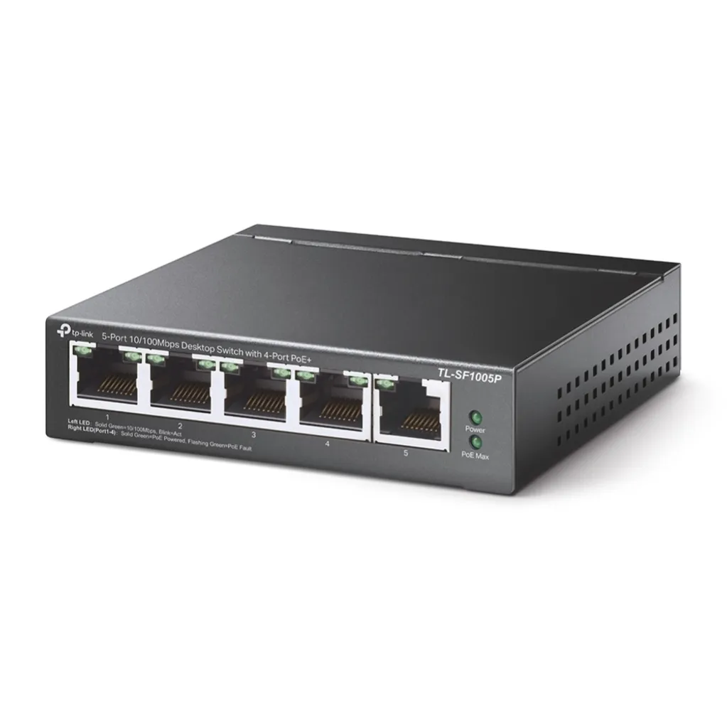 Switch PoE TP-LINK TL-SF1005P 4 Porte per Videosorveglianza IP - 2