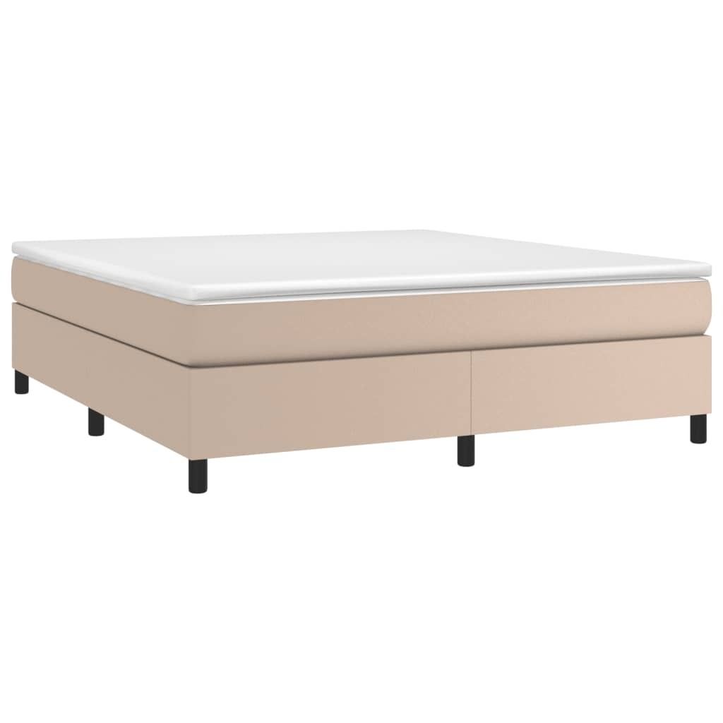 "im Sonderangebot"Boxspringbettgestell - CLORIS - Doppelbett - Robust und langlebig - Cappuccino-Braun 180x200 cm - Einfache Montage - Kunstleder -...