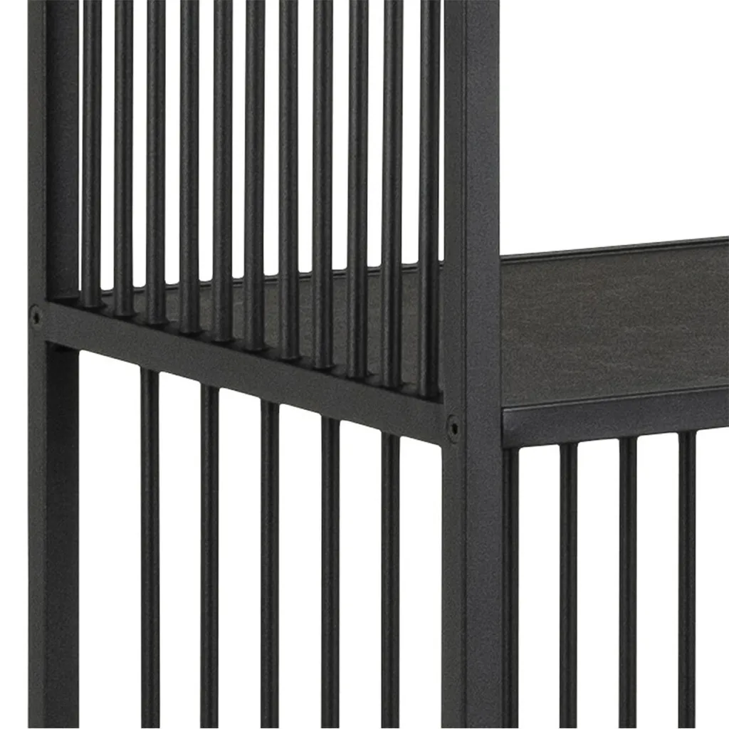 Bibliothèque gain de place Strington étagère 5 tablettes noire