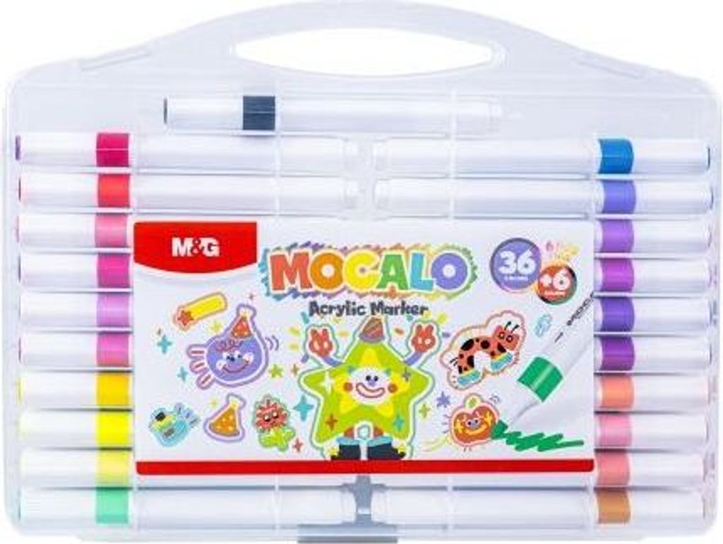 Mocalo Acryl Rundmarker Set 36 + 6 Farben M&G