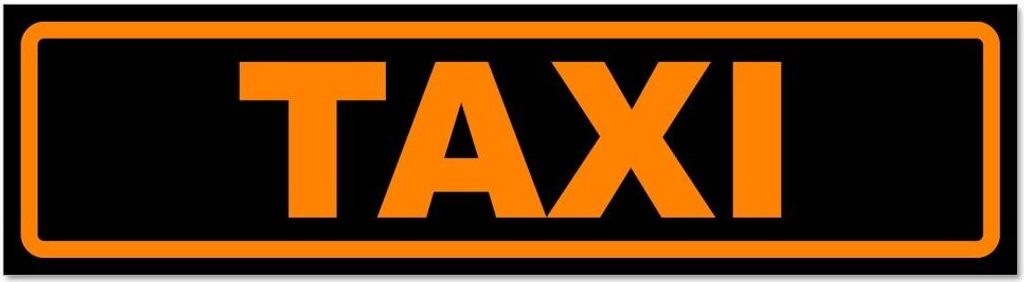 Kiwistar - Autoaufkleber - Orange - Schwarz - 60 x 16 cm - Ta x i - Hinweis Aufkleber Sticker für Auto, Kfz, Fahrrad, PKW, LKW