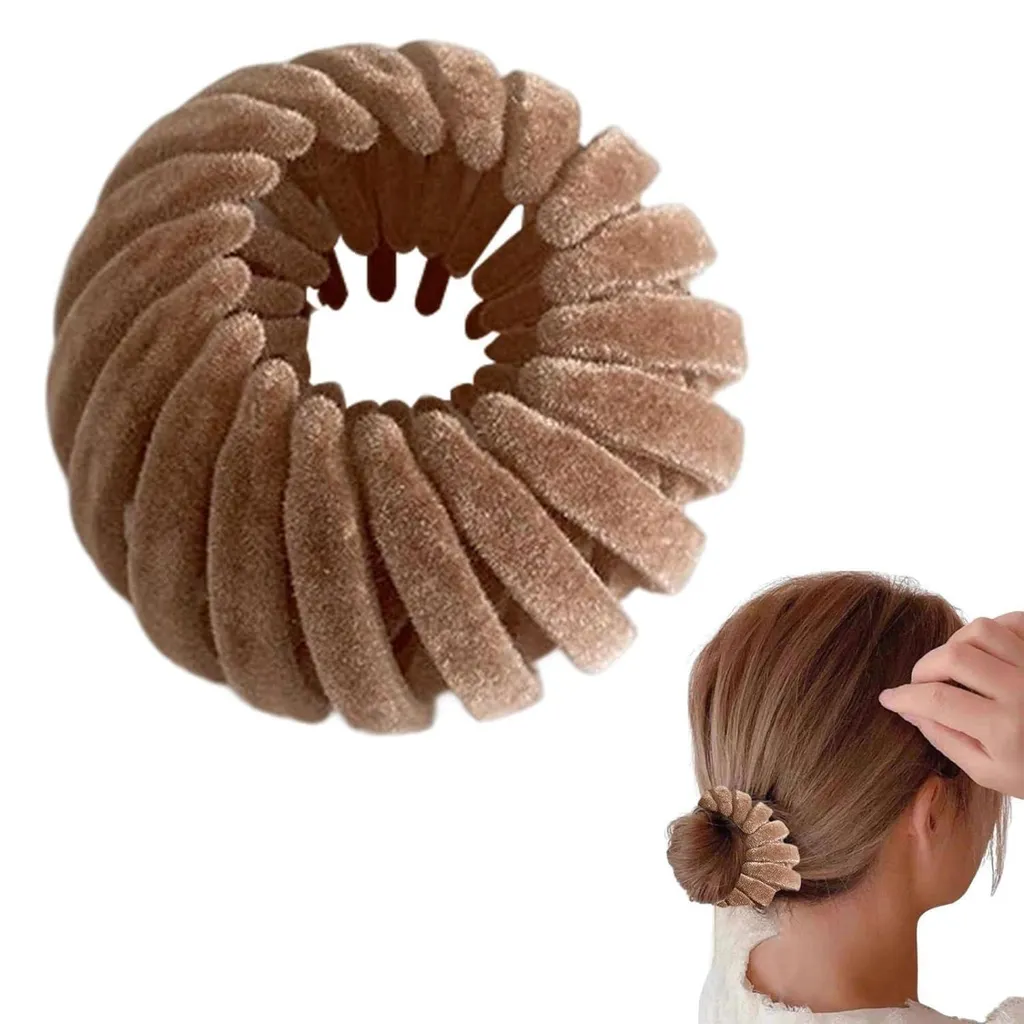 Pince à Cheveux Magique Nid d'Oiseau Velours pour Queue de Cheval Chic