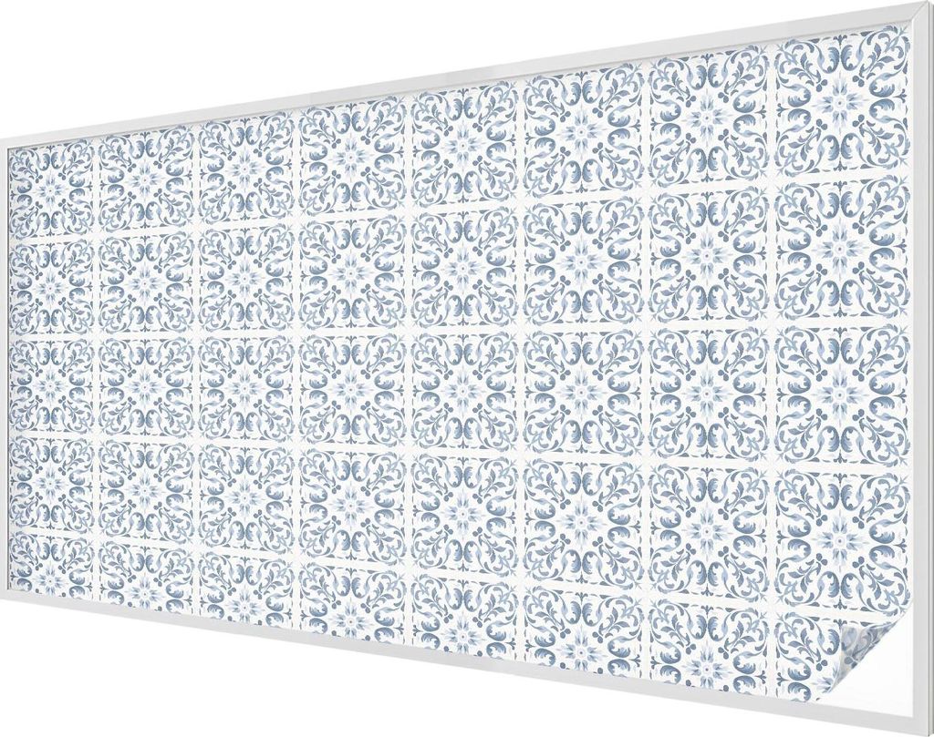 Buntglas Fensterfolie – 116x200 cm – Stained-Glass Design – blickdichte dekorative Sichtschutzfolie – selbstklebend, UV-Schutz – Blumensc...