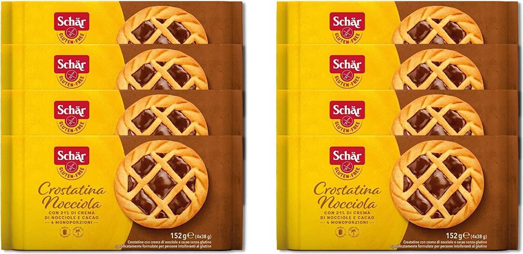 Schär Crostatine alla Nocciola Haselnusstorten süße Snacks glutenfrei 8x 152g + Italian Gourmet Polpa 400g