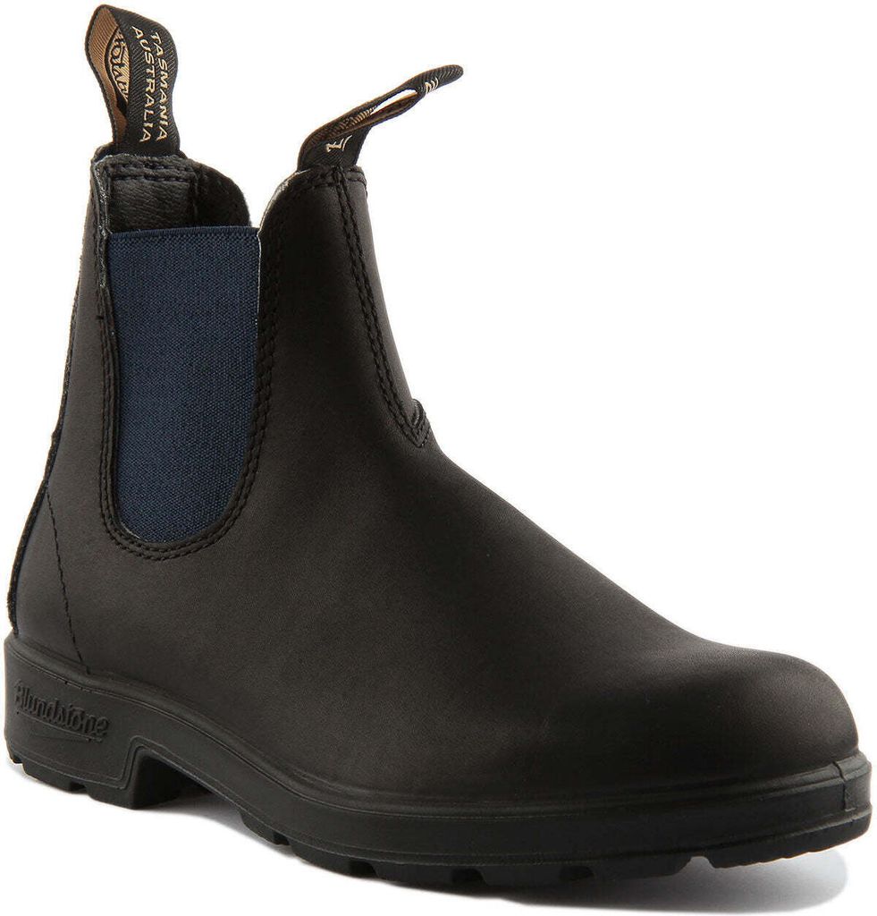 Blundstone 1917 Leder Schlupf Auf Chelsea Stiefel Schwarz Blau – 4,5 Großbritannien – 37,5 EU – 5,5 M/7,5 F US / Schwarz Blau