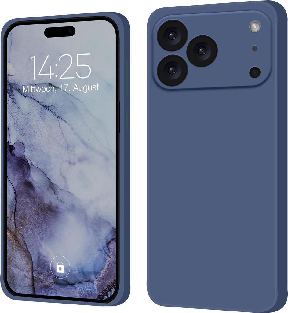 Hülle für Apple iPhone 17 Pro Max Case Cover Bumper Silikon Softgrip Schutzhülle Farbe: Lavendelblau