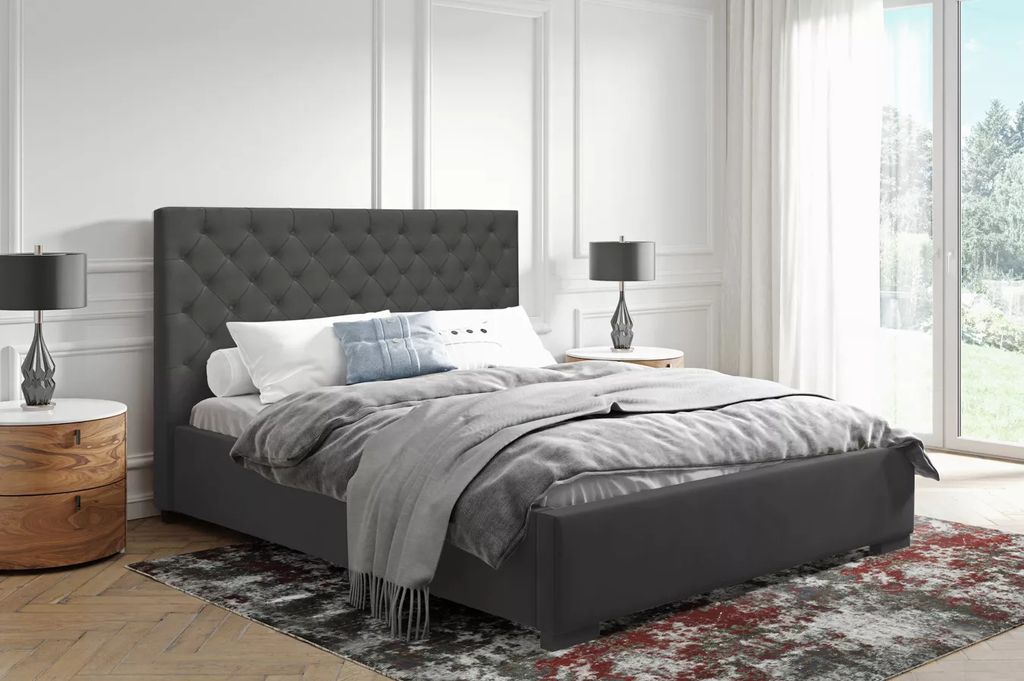 Komfortables Polsterbett 180x200 MARISA 2 - grau