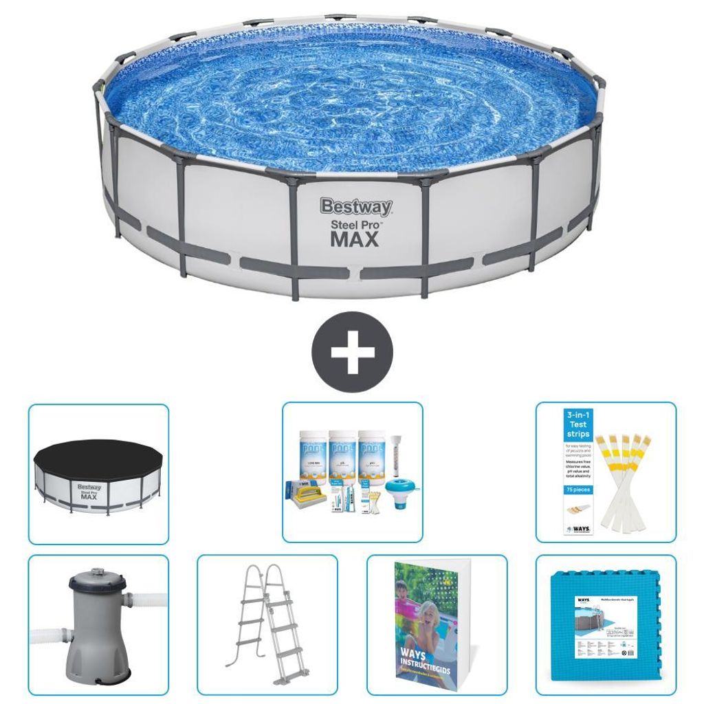 Bestway Steel Pro MAX Rund - 457x122 cm - 8-teilig S536
