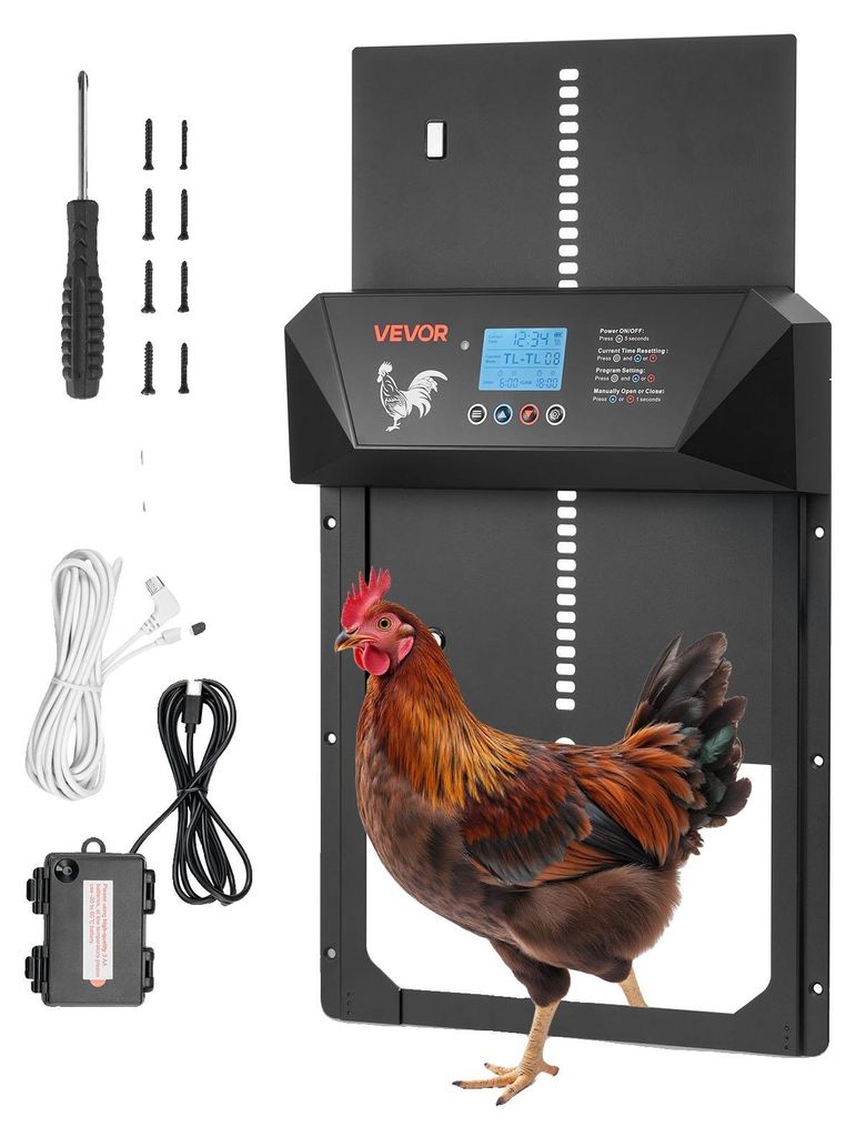 VEVOR Automatische Hühnerstalltür, Batteriebetriebene Produktbild 