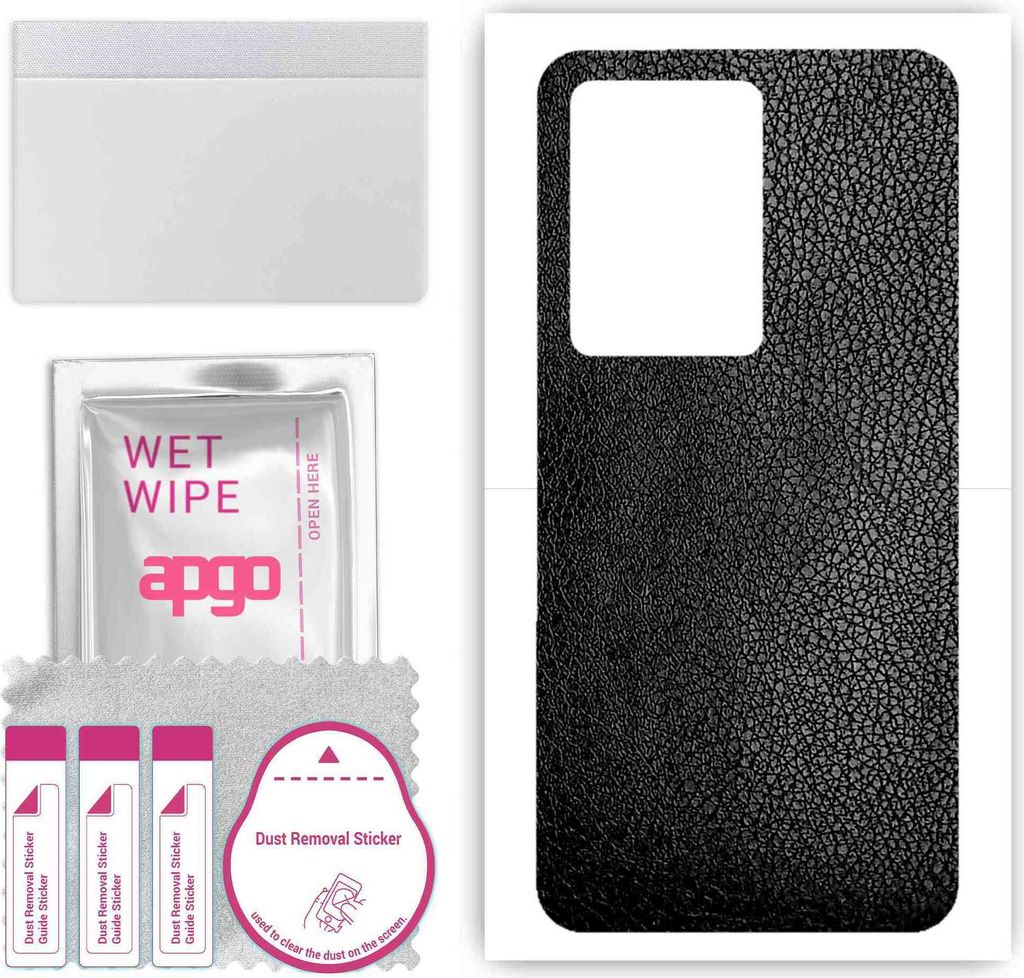 apgo Rückseite Schutzfolie, Skin, kompatibel mit ZTE Axon 50 Ultra, Hinten Displayschutzfolie aus Vinylfolie, kratzfest, einfache Montage - Schwar...