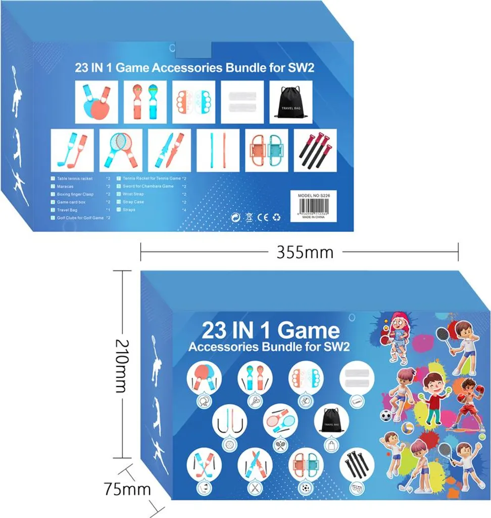 Nintendo Switch 2 Sport Pacchetto Accessori 23 in 1 - Kit Famiglia Completo - 6