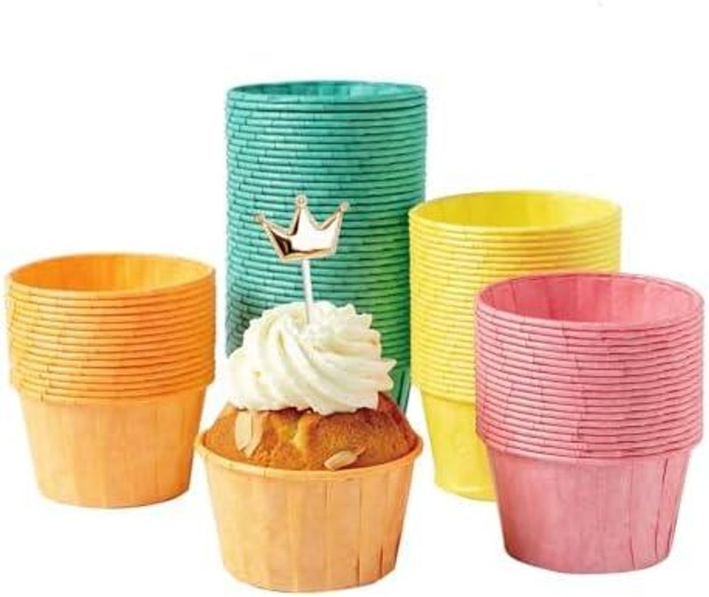 katbite Papier Muffinförmchen 200 Stück, Fettdicht Cupcake Produktbild 