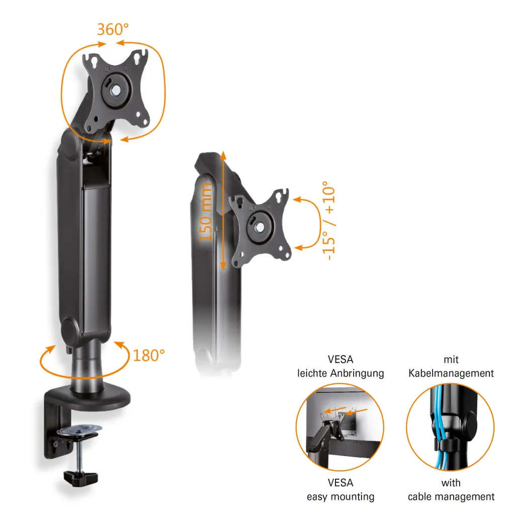 Fini les douleurs cervicales : support TV FLAT 17-32 pouces réglable