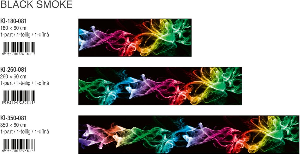 Küchenrückwand Folie selbstklebend SCHWARZER RAUCH 350 x 60 Produktbild 3