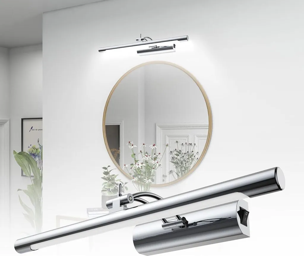 Lampada Specchio Bagno LED 10W YUENFONG J03 IP44 Installazione Facile