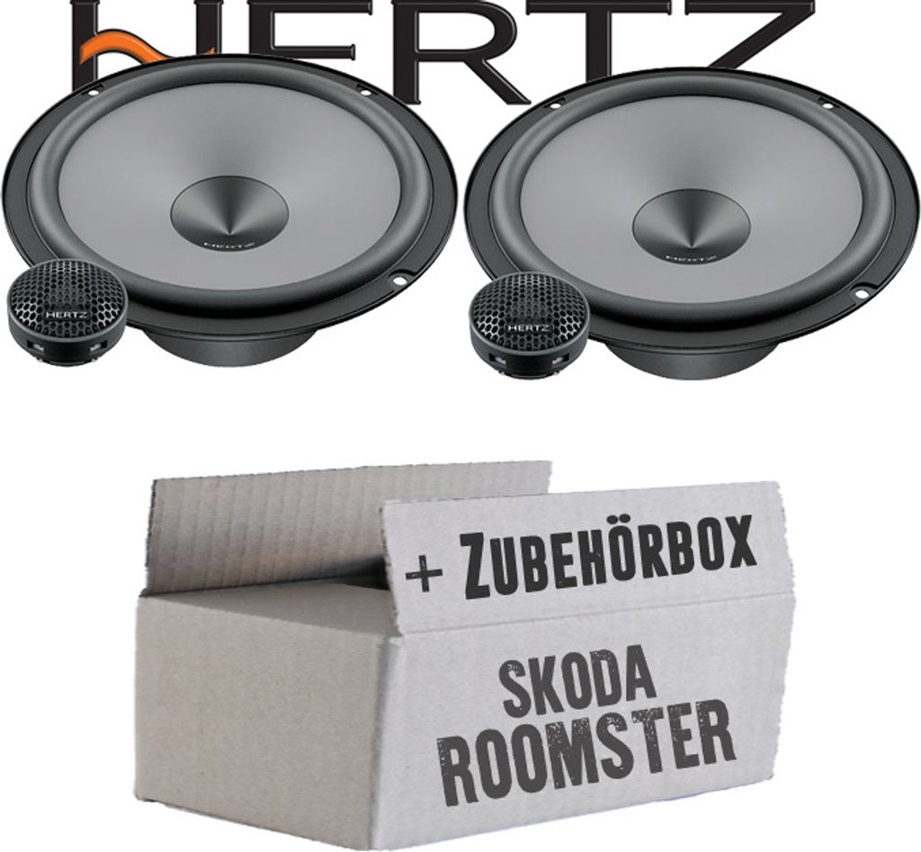 Hertz K 165 - KIT - 16,5cm Lautsprecher Komposystem - Einbauset passend für Skoda Roomster Front Heck - justSOUND