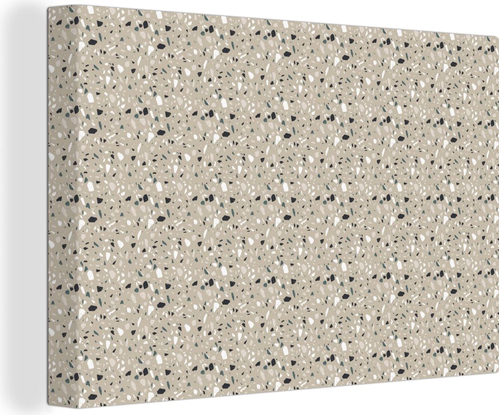 OneMillionCanvasses - Leinwandbilder - 150x100 cm, Terazzo - Textur - Muster, Wandbilder Kunstdruck Wanddekoration - Foto auf Leinwand - Gemälde...