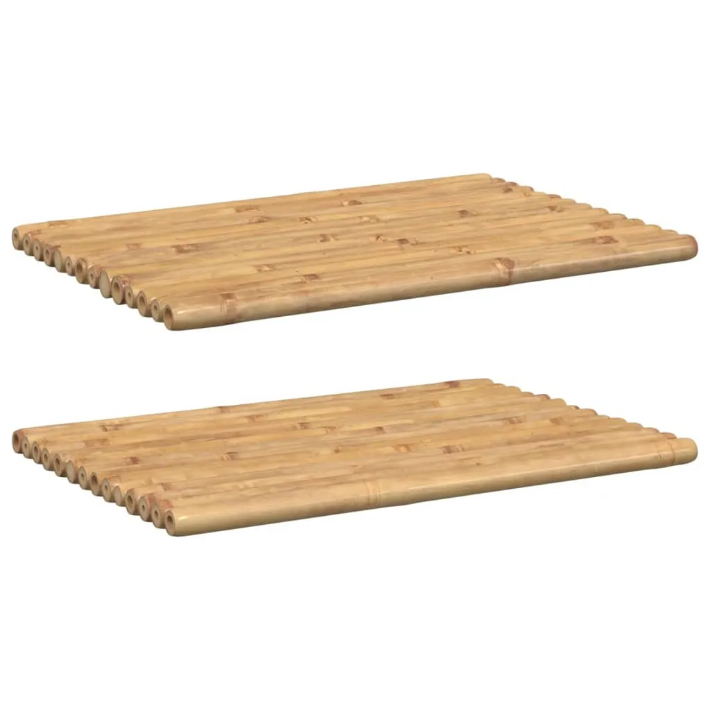 2 Tappeti da Bagno Bambù vidaXL 70x50 cm - Facili da Pulire e Igienici