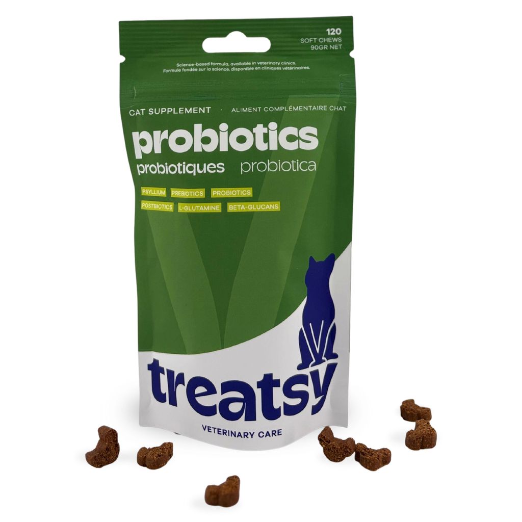 Treatsy Probiotika für Katzen – 120 Kau-Snacks mit Produktbild 