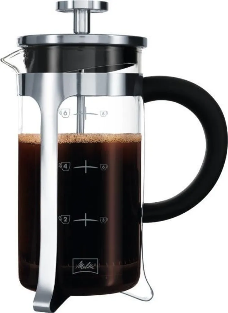 MELITTA Caffettiera a pistone in vetro e acciaio inox 8 tazze