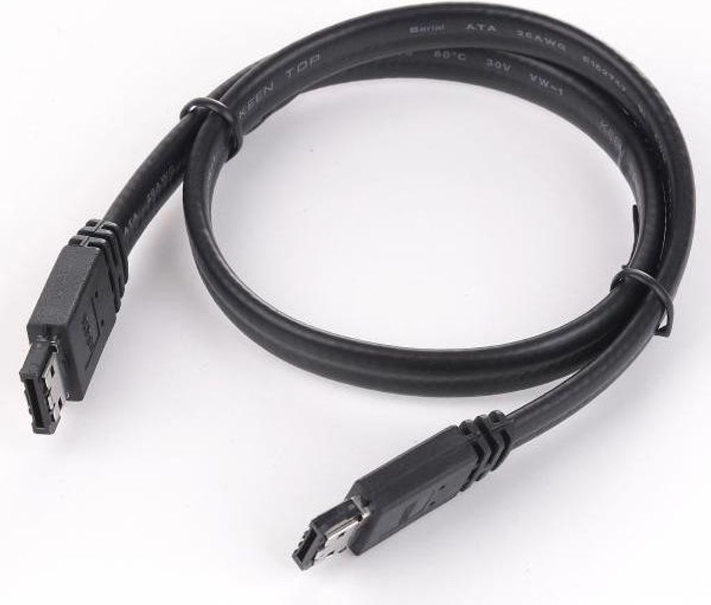 Kabel danych Neutralle eSATA męski - eSATA męski 1 m czarny Zdjęcie produktu 