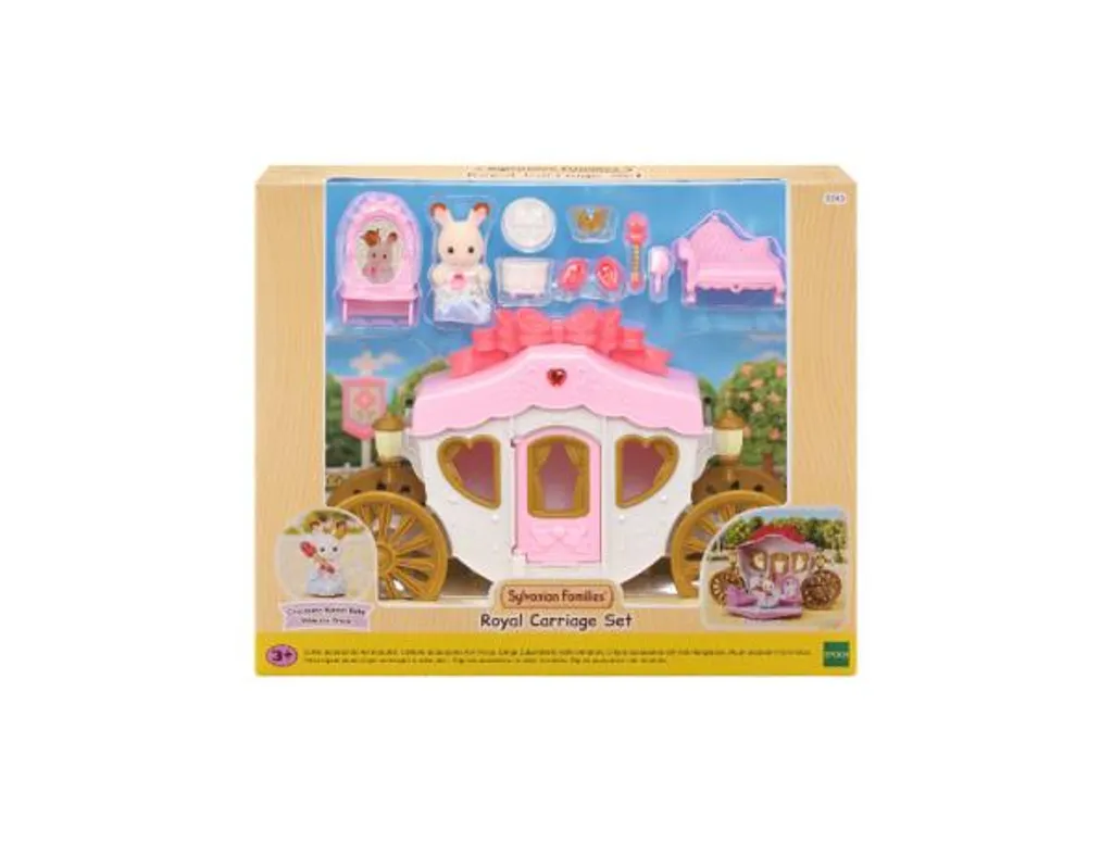 Carrosse de princesse Sylvanian jouet figurine bébé lapin chocolat