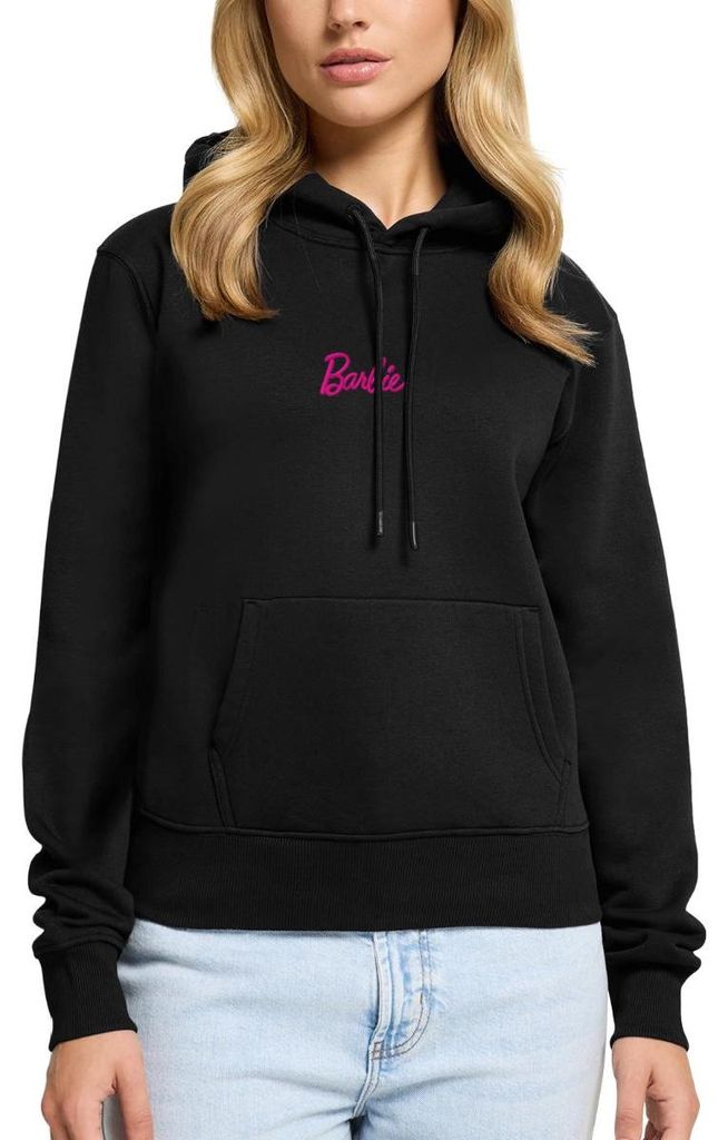 Spreadshirt Barbie Logo Stick Geschenkidee Damen Premium Hoodie, 3XL, Schwarz