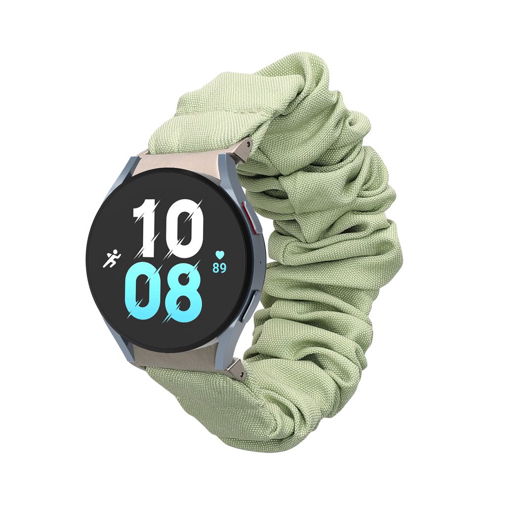 kwmobile Ersatz Armband kompatibel mit Samsung Galaxy Watch 4 / 5 / 6 Galaxy Watch 7 / FE - Smartwatch Scrunchie Haargummi Design Pastellgrün -